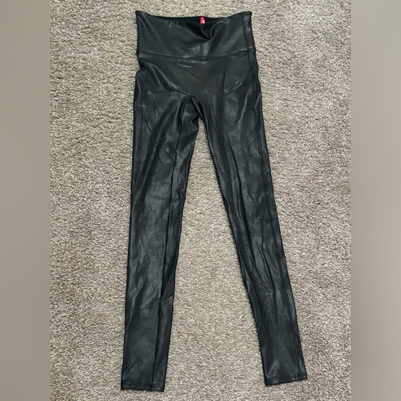 SPANXshape Black Faux Leather Leggings - Picture 2 of 5